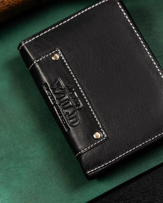 Skorzany portfel meski z kieszenia na dowod rejestracyjny