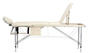 Stół, łóżko do masażu 3-segmentowe aluminiowe Kremowe