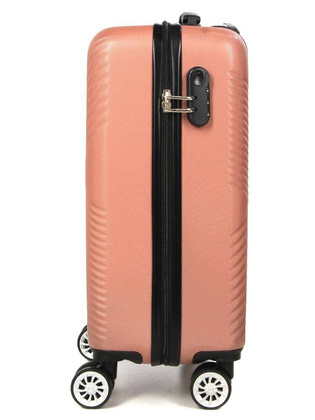 LYS Paris Cali Mała twarda różowa walizka kabinowa na kółkach 45 cm