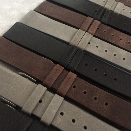 LAVVU Ciemnobrązowy gładki pasek PLAIN z luksusowej skóry Top Grain - 18