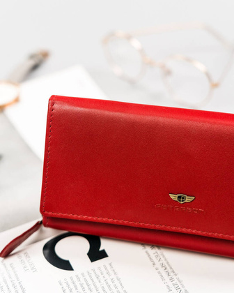 Skorzany portfel damski na karty