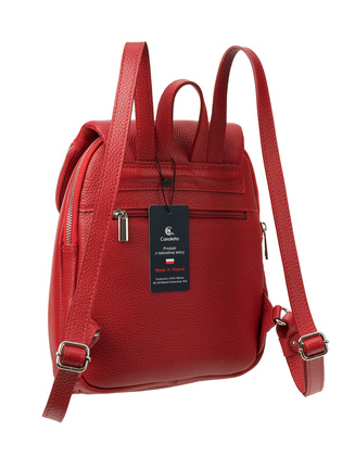 Mały plecak Canaletto z groszkowanej skóry licowej – elegancja i funkcjonalność PD455s92