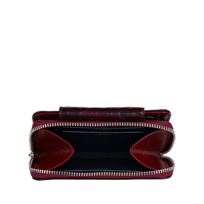 Damski portfel skórzany Canaletto – bordowy lakierowany z RFID | Elegancja i bezpieczeństwo PD1445s78 RFID