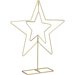 GWIAZDA DEKORACYJNA STOJAK METALOWA 50CM ZŁOTA MICA