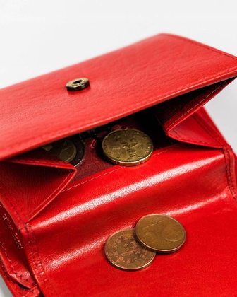 Srednich rozmiarow skorzany portfel damski