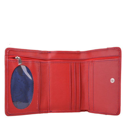 Portfel damski skórzany KEMER P25 LK Czerwony / Granatowy - min. zamówienie 20 / 50 / 100 szt.