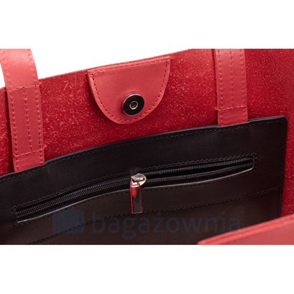 Torba damska skórzana KEMER VOOC KATE P44 Malinowa