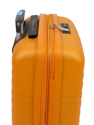 Walizka DIELLE 100 4k 55cm kabinowa żółta PP z poszerzeniem