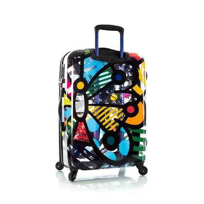 Heys Britto Butterfly twarda mała transparentna walizka kabinowa na kółkach