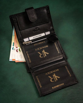 Klasyczny skorzany portfel meski na zatrzask