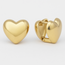 Kolczyki ze stali szlachetnej platerowane 14k złotem, dwustronne serca KST3412