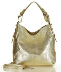 MARCO MAZZINI Elegancka torebka na ramię skóra savuage złota - min. zamówienie 20 / 50 / 100 szt.