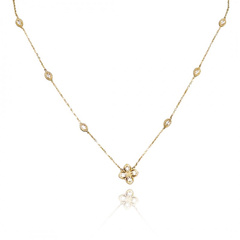 Naszyjnik stal szlachetna pozłacana 14k złotem NST2162