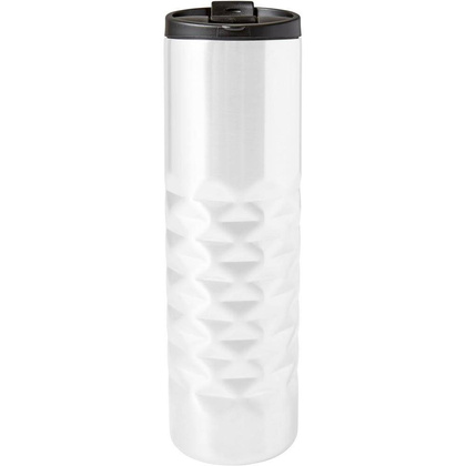 Geometryczny kubek podróżny 460 ml Biały