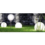 Zestaw 9 Lamp solarnych kula mleczna 15x44cm