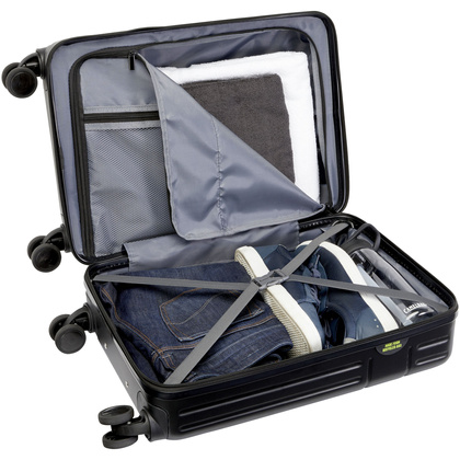 Rover twarda walizka na kółkach z tworzyw sztucznych pochodzących z recyklingu z certyfikatem GRS o wysokości 51 cm i pojemno