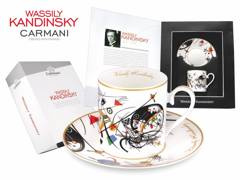 Kpl. Filiżanka ze spodkiem - Wassily Kandinsky. Transverse line /1923r. (CARMANI)