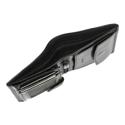 Mały portfel męski skórzany 0728/17 60RFID Brązowy