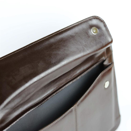 538 Dyplomatka męska 2-komorowa - brąz KEMER