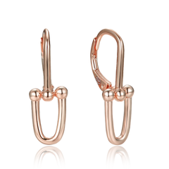 MINET Nowoczesne pozłacane srebrne kolczyki