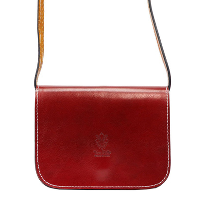 Torebka damska skórzana KEMER 43 fuksja + camel