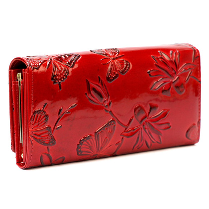 Portfel damski skórzany PELLUCCI BTE-100 czerwony