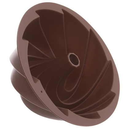 Forma silikonowa do pieczenia babki na babkę z kominem foremka kwiat 23,5 cm