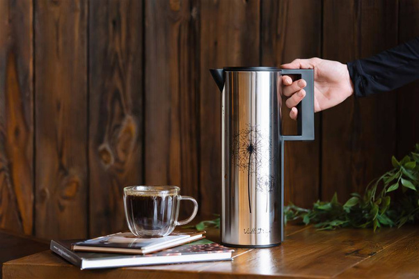 Termos z wkładem szklanym 1L CORTO stalowy 231628