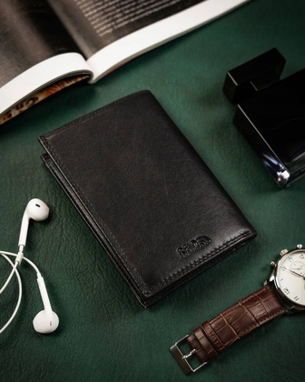 Meski portfel ze skory naturalnej