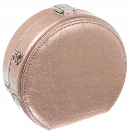 Elegancka, okrągła torebka wizytowa ze skóry ekologicznej