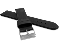 LAVVU Czarny szyty pasek SPORT z luksusowej skóry Top Grain - 28