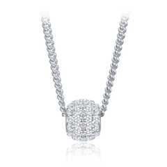 MINET Elegancki srebrny naszyjnik z cyrkonią