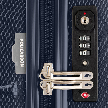 Duża walizka PUCCINI PANAMA PC029A 7A Granatowa