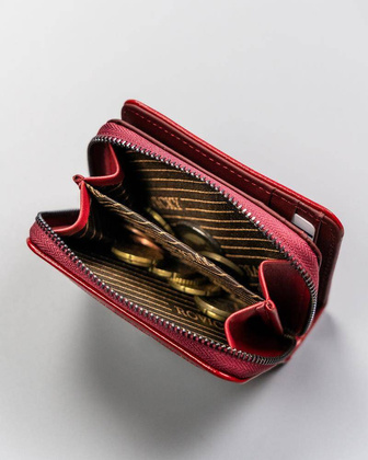 Klasyczny, mały portfel damski na zamek