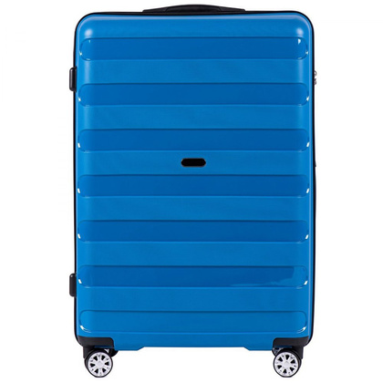 Duża walizka WINGS PP07 L Niebieska