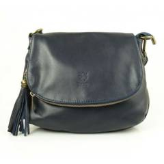 TOREBKA  SKÓRZANA LISTONOSZKA  A5  VERA PELLE GRANATOWA VP1017BS