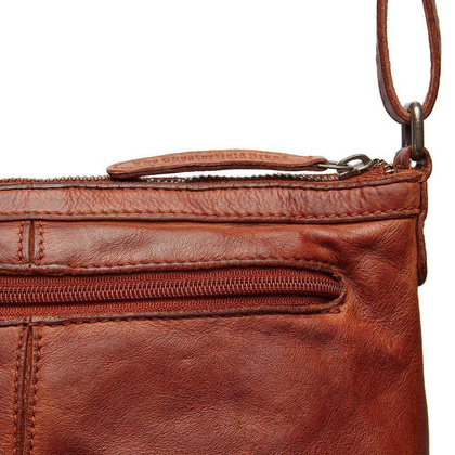 Torebka damska skórzana na ramię Koniak - min. zamówienie 20 / 50 / 100 szt.