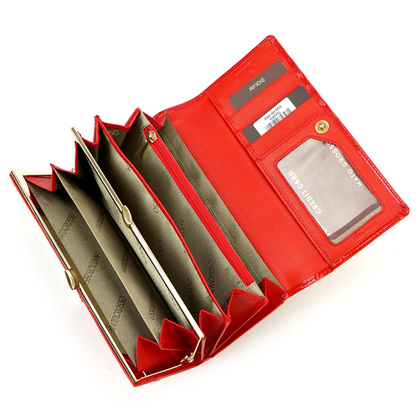 Portfel damski skórzany PELLUCCI 0946-404 RFID czerwony