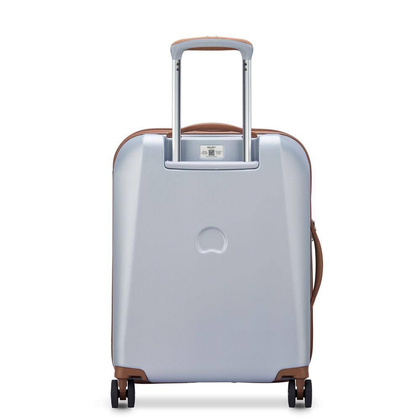 Delsey Promenade Hard mała srebrna walizka kabinowa na kółkach 55 cm