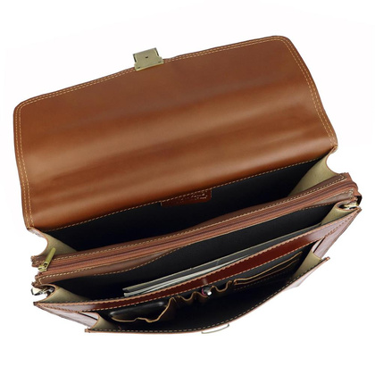 Teczka skórzana PELLUCCI Art.6 Ciemny brąz