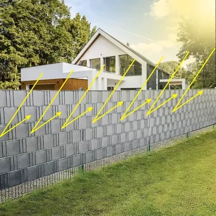 Taśma ogrodzeniowa 19cmx35m 630g/m2 szara 23704