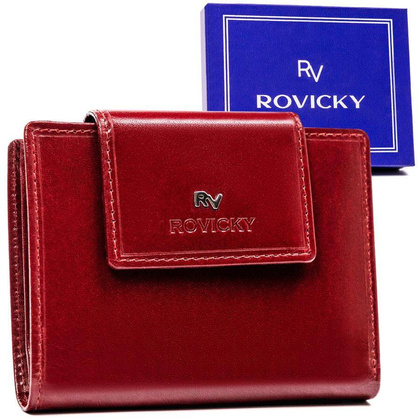 Portfel skórzany RV-70613-9-BCA RED