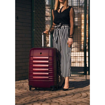 Duża walizka KEMER SOLIER 838 Złota - min. zamówienie 20 / 50 / 100 szt.