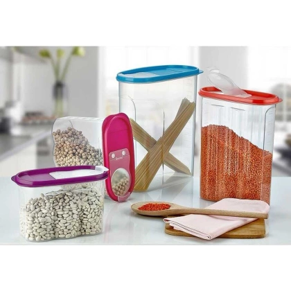 Pojemnik kuchenny na produkty sypkie z dozownikiem i miarką 1,2 l