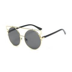 OKULARY LUSTRZANE OVER&amp;OVER - CZARNE ZE ZŁOTYMI OPRAWKAMI OK83WZ1