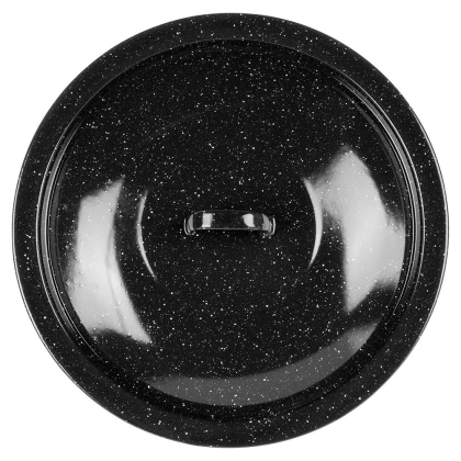 Pokrywka do kociołka emaliowana czarna 36 cm
