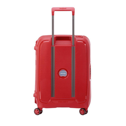Delsey Moncey Mała twarda czerwona walizka kabinowa na kółkach 55 cm