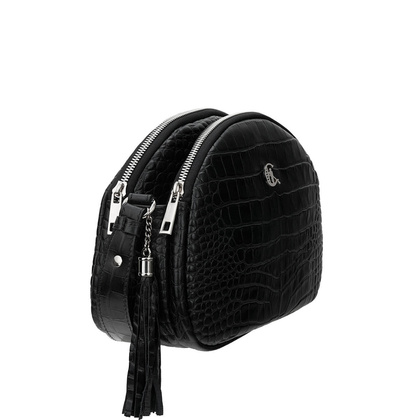 Czarna torebka Canaletto ze skóry tłoczonej na wzór krokodyla – elegancja i funkcjonalność TD810s121