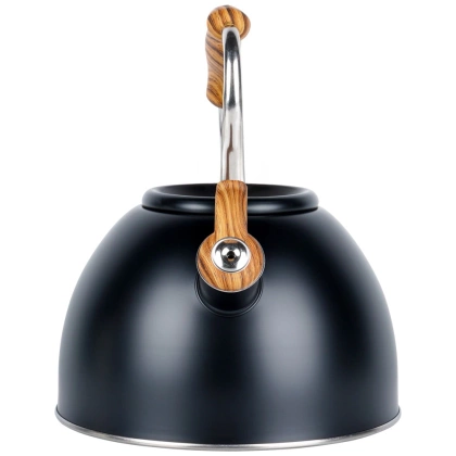 Czajnik z gwizdkiem stalowy czarny 2,5 l