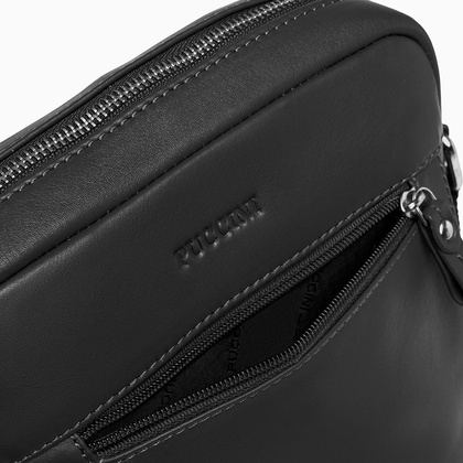 Torba na ramię skórzana PUCCINI ROYAL COLLECTION LGD2722 1 Czarna